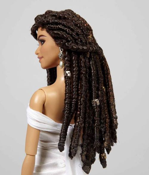 domsleath:dollgenie:Zendaya OOAK Barbie doll by Mattel designer Carlyle Nuera.This is very important