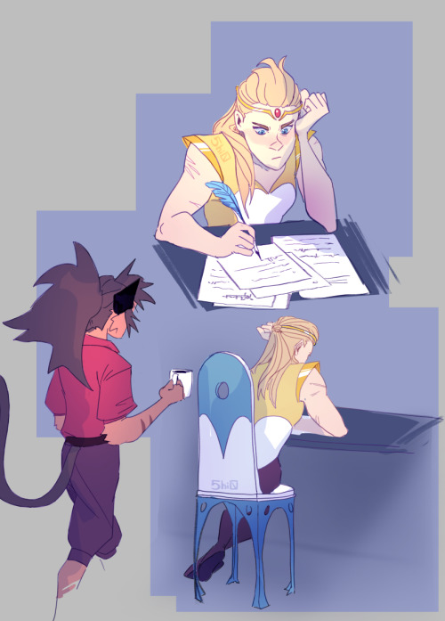 5hio:Being She-Ra also means you have to do some paperwork from time to time… Luckily, your WIFE kno