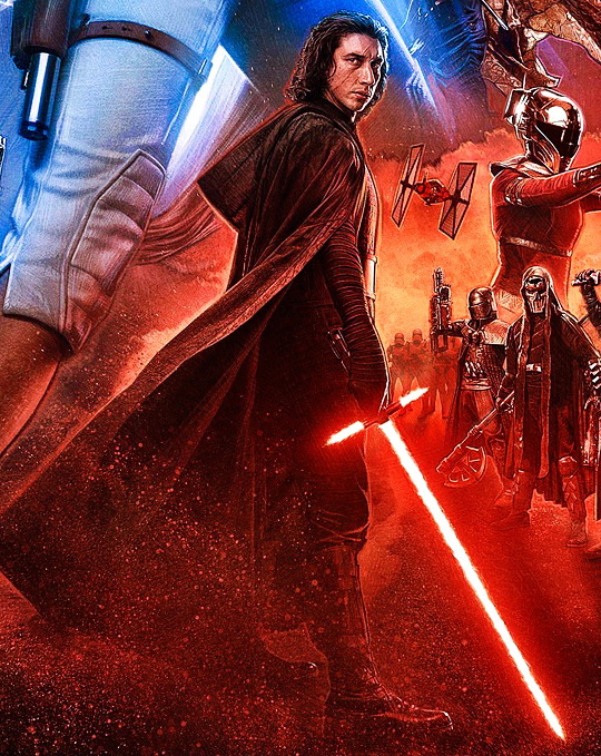Adam Driver Daily — Close up of Adam Driver as Kylo Ren in Star Wars:...