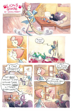 the-world-of-steven-universe:&ldquo;LION’S SHARE&rdquo; by Grace Kraft.  (From Comic #6) 