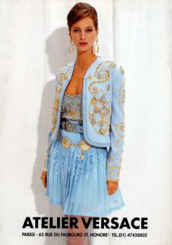 ohyeahpop: Atelier Versace A/W 1991 Photographer : Patrick Demarchelier Model : Christy Turlington