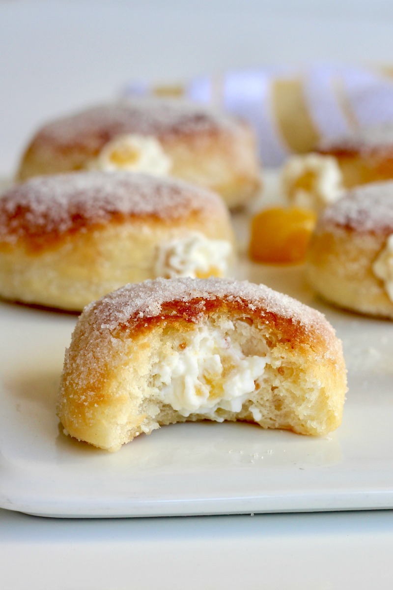foodffs:  ROYAL ANNE CHERRIES AND CREAM FILLED BAKED DONUTSFollow for recipesIs this