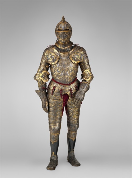 met-armsarmor:Armor of Henry II, King of France (reigned 1547–59) by Jean Cousin the Elder, Arms and