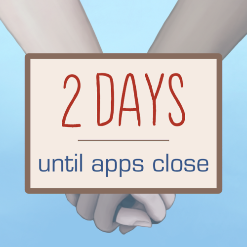 Just 2 days left!!! Apps close on Saturday, March 23 at 11:59pm PDTArtist Application | Writer Appli