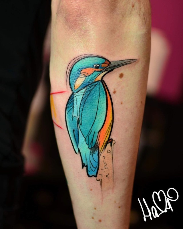 Kingfisher tattoo by Sebastian Echeverria | Photo 25228