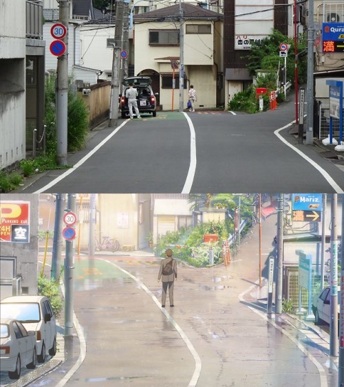 art-woonz:  Real life locations from Kimi no Na wa.(Your name) -seichi junrei (Tokyo side)  By: @crean(Medium.com) Instagram: @artwoonz