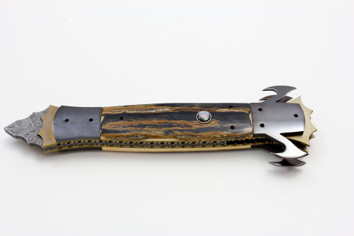 gunrunnerhell:  Burn Knives (Paul Panak) - Damascus and Mammoth Linerlock Auto