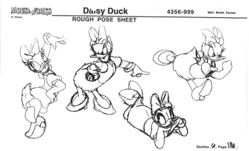 How to draw Daisy Duck (head, full body, hands, feet, shoes, and action poses): tips and tricks from