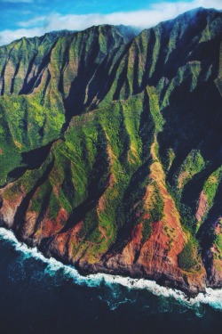 wolverxne:  Na Pali Coast aerial - Kauai,