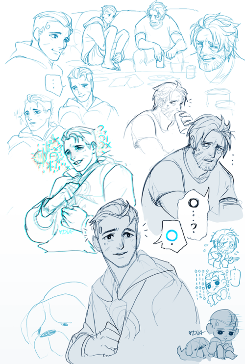 daianpan:a bunch of semi-cleaned up/still messy drawpile sketches based off @thefantasticm ’s 