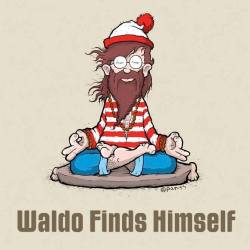 fuckyeahyoga:  Waldo finds himself.