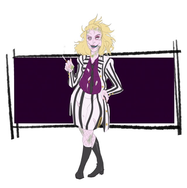 A Bettyjuice that @mayyalpha asked me to draw for her. I had so much fun, thank you! #Beetlejuice#betyyjuice#betelgeuse