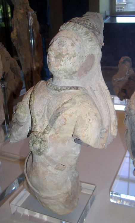 Stucco figure found at Ming-oi (Central Asia), 6th - 7th Century 