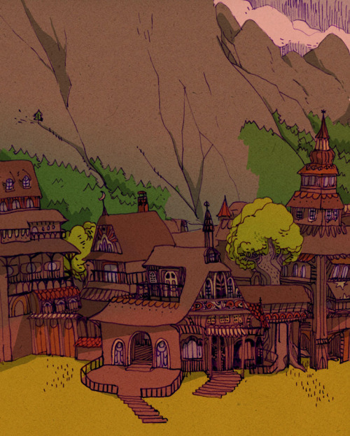 Eeehi Finally Scanned Some Of My Inktober Things! Hobbit Locations :3
