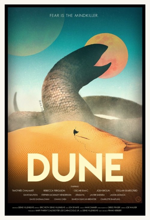 DUNE retro poster - If this movie gets delayed I’ma be a mess. Store|Patreon|Instagram