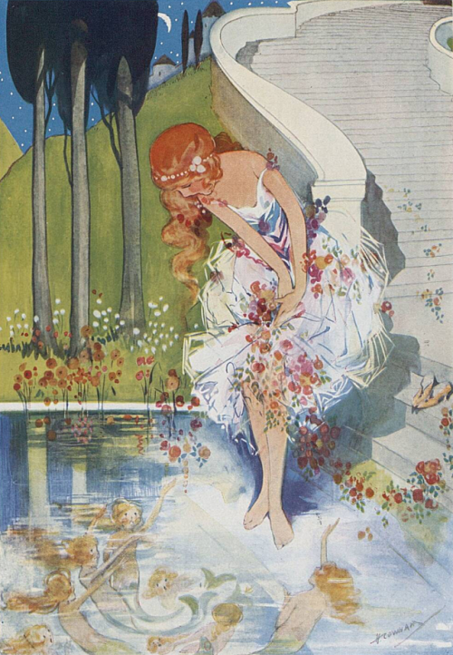 yesterdaysprint:The Enchanted Pool by Hilda Cowham, 1928