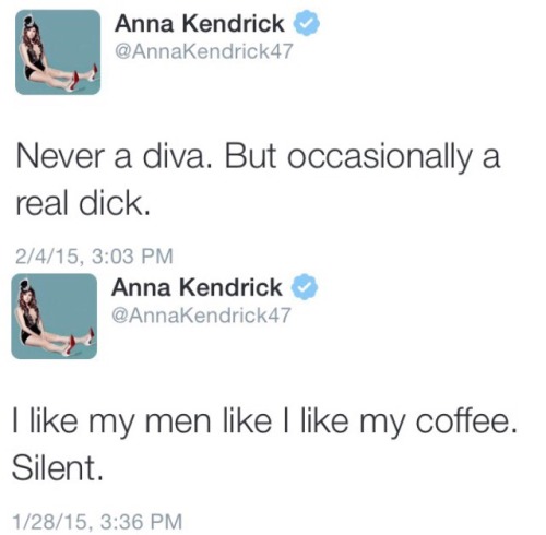 kickthe-awkward-phanstickz:  Anna Kendrick is my soul animal. 