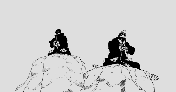 idratherbeinkonoha:   Akatsuki Team: Itachi and Kisame        