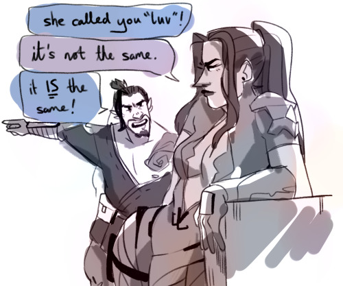 luminositylayer:  listen. hanzo and widowmaker are sniper frenemies who only communicate through sarcasm and competition 