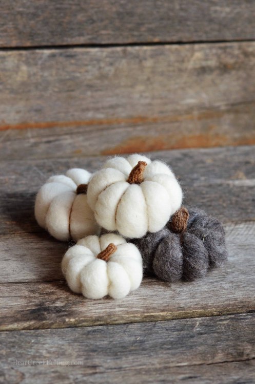 Needle Felted Wool Pumpkins by Teresa Perleberg