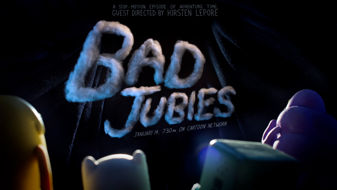 Bad Jubies - title carddesigned by Kirsten Leporefabrication by Bix Pix Entertainmentpremieres