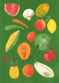 Gracehelmer:  Inspired By The Fruits And Vegs Of Rye Lane, Peckham. This Is A Print