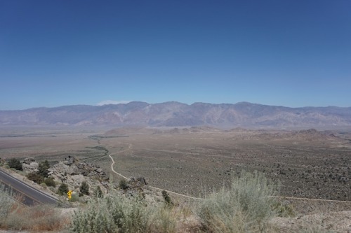 Views of the Owens Valley while driving up the road to Mt Whitney Portal