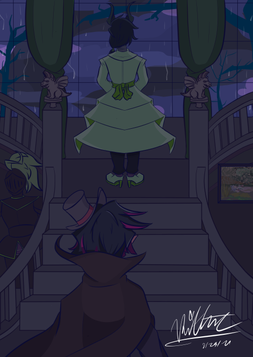 @ghostnightbride What if it was your birthday and I made you a Phantom Manor-themed Diasomnia piece 