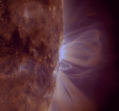 Active region 12699 is rotating out of view over the western limb.So long, and thanks for all the fl