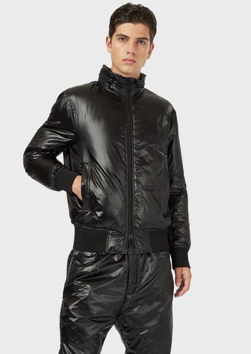 nylonshortslover43: EMPORIO ARMANIR-EA-MIX down jacket in shiny nylon        