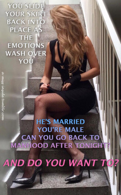 sissiemarcie: a-miss-inside: The answer falls from your lips… once you suck his cock, your manhood starts to slip away. once he fucks you and cums deep in your sissy pussy, your manhood is gone forever. 💋🎀 ☮️ ❤️ 