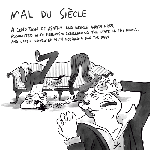 #OEDraw for 9/18 is inspired by @beatonna and the Romantics.MAL DU SIÈCLE: A condition of apa