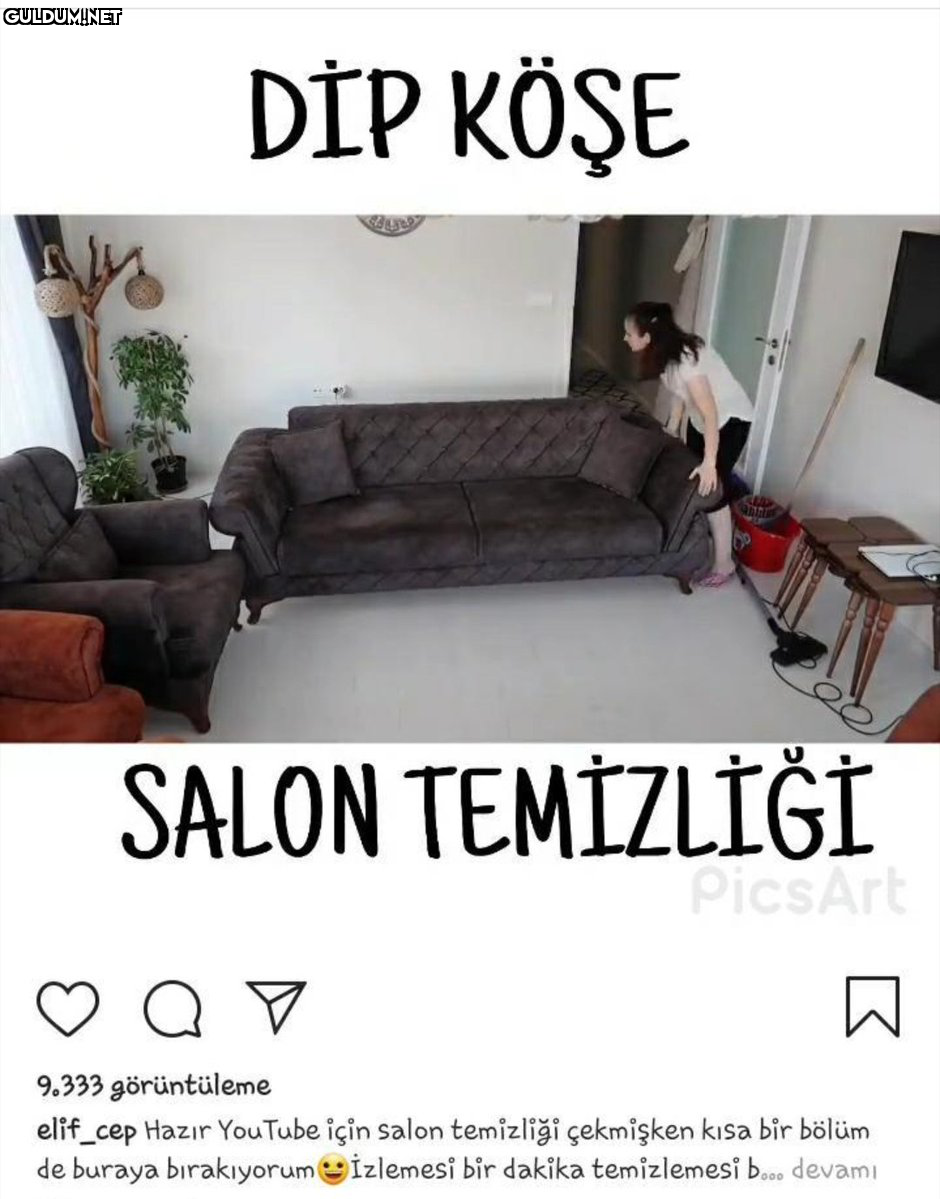 Salon temizliği için video...