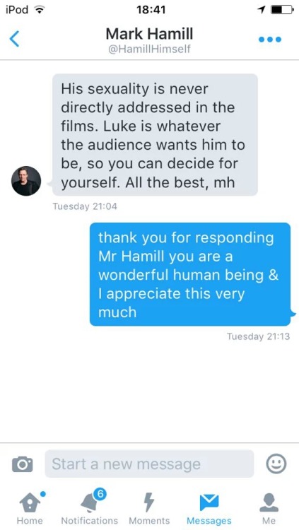 jennyhanivers:  I just wanted all these things in one place and I want to thank each of these people involved in Star Wars (Chuck Wendig, Carrie Fisher, Rian Johnson, and Mark Hamill) for their support of LGBT+ fans. Their love and inclusiveness means