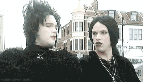wow, robert webb looks fine as hell in goth makeup