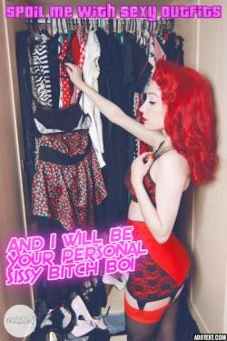 sissyboiheather:  YES!!! I would do ANYTHING for someone that buys me slutty things! ANYTHING!!! 