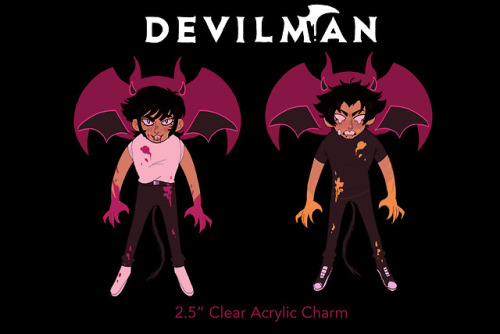 [reblogs are appreciated!] I’m open these devilman Acrylic charms for limited preorder until Wednesd
