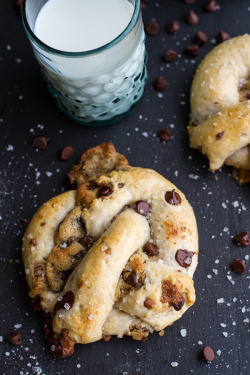 yumi-food:  Warm Chocolate Chip Cookie Stuffed Soft Pretzels | Half Baked Harvest  shyhornynerd these are pretzels and cookies what the hell man xD