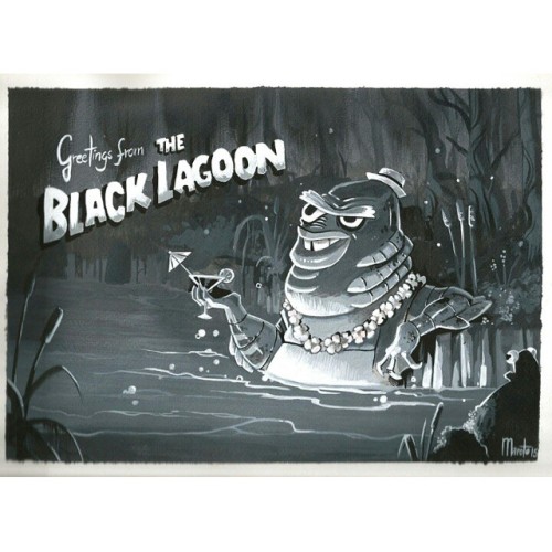 SOLD / VENDIDO “GREETINGS FROM THE BLACK LAGOON” by @bambinomonkey for the #UNIVERSAL VS