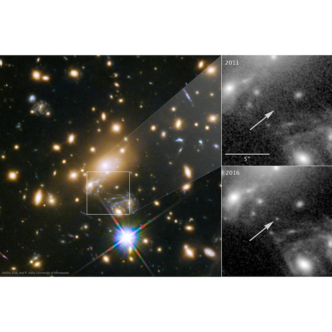 Fortuitous Flash Candidate for the Farthest Star Yet Seen #nasa #apod #esa #hubblespacetelescope