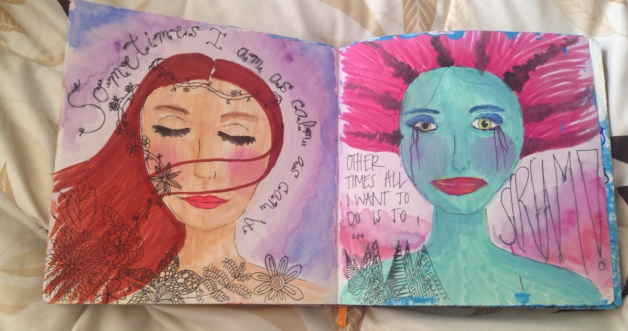 beartsybehappy:  Journal pages, December to February