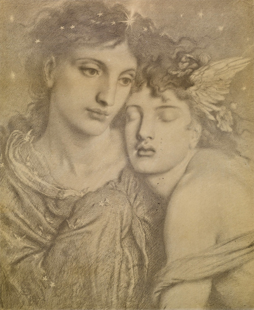 After Simeon Solomon (1840-1905), Night and Sleep, 1872. Birmingham Museums