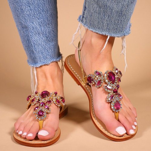 Jeweled sandals, fit for the Queen of the house.