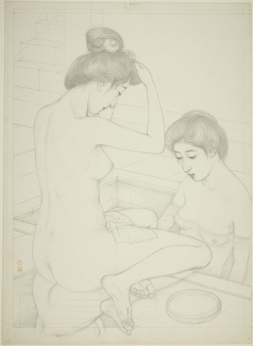 aic-asian: Two Women Bathing, Hashiguchi Goyô, 1900, Art Institute of Chicago: Asian ArtUnrestricted