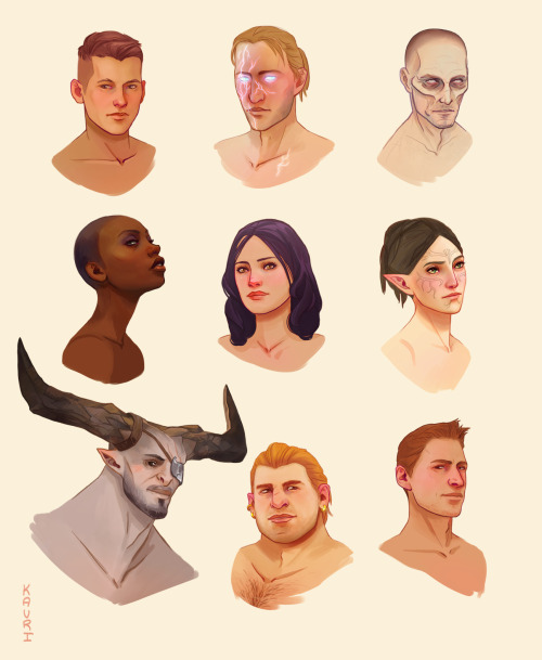 kauriart: Dragon Age Portraits Masterpost This series started as a way to get me comfortable illustr