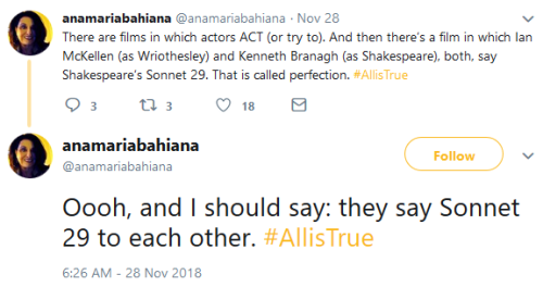 ken-branagh: Early reactions to Kenneth Branagh’s new Shakespeare movie All is True from preview screenings in LA on Nov 27 - 29 2018. Besides Branagh the movie also stars Judi Dench, Ian McKellen and Kathryn Wilder, and is coming out on Dec 21 2018
