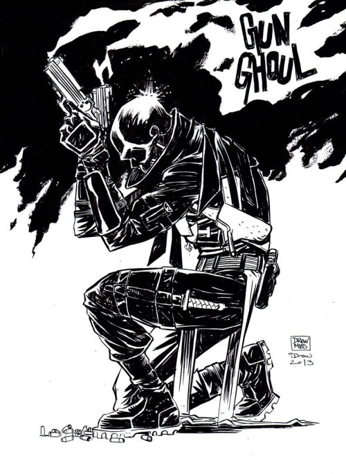 Gun Ghoul Sketch by drewerd