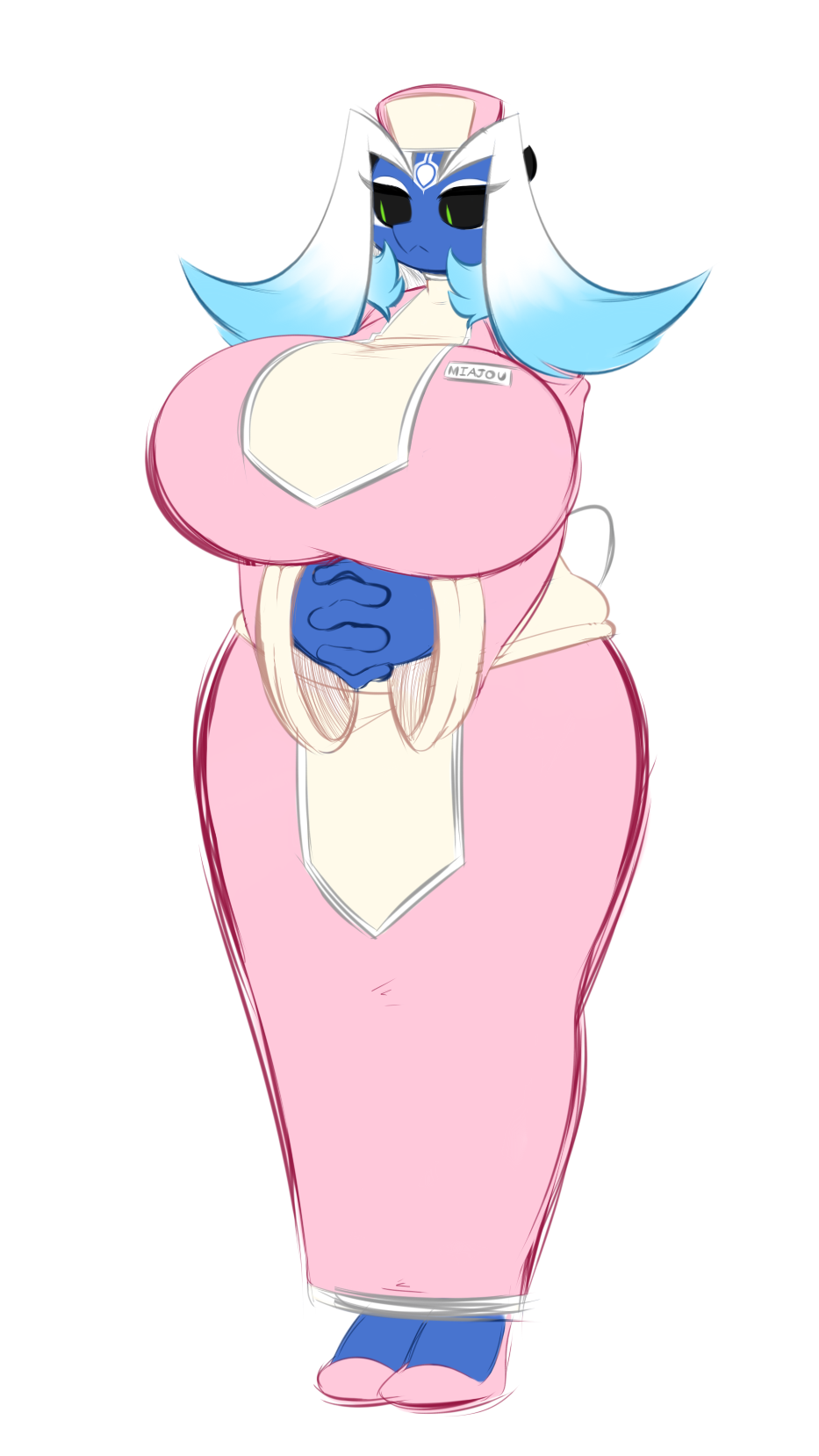 averyshadydolphin:  I decided to doodle Miajou in her spa uniform from when she was