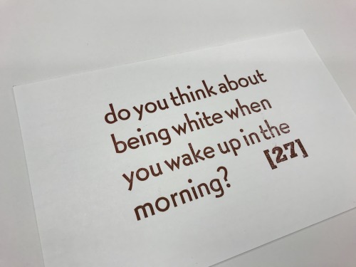 harvardfineartslib: What is whiteness? Naima Lowe uses simple text to pose complex questions about r