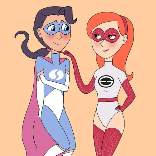 bek-explosion: I’m in love with @elastigale‘s art of Stratogale and Elastigirl!